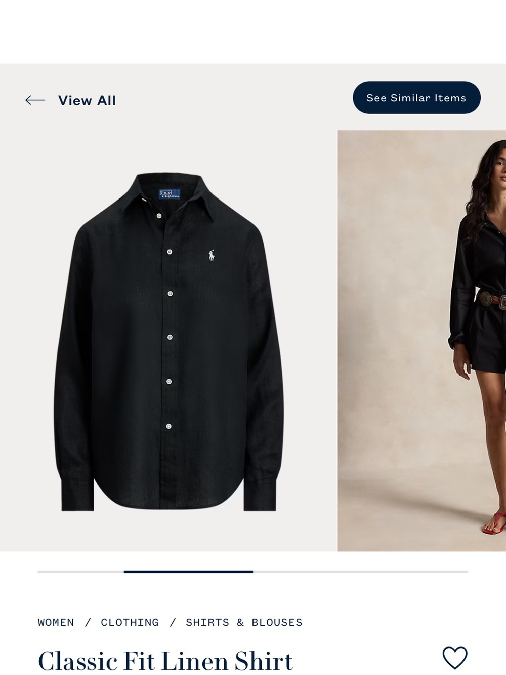 Polo by Ralph Lauren Black Classic Fit Button-Down Shirt